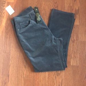 DG2 Five pocket Gray Velour Lightweight Straight Leg Jeans